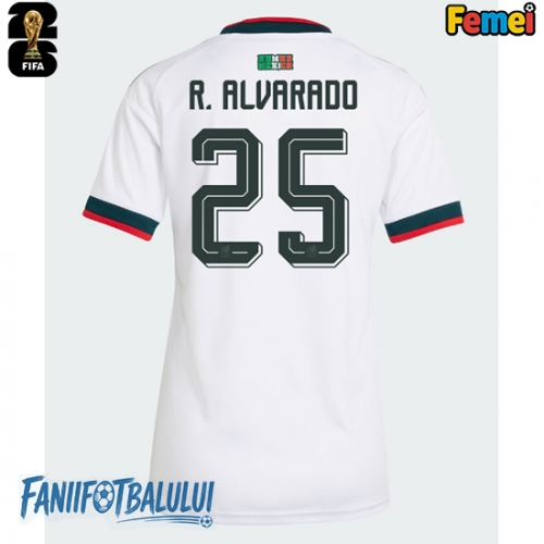 Mexic Roberto Alvarado #25 Echipament de Fotbal Replică Mondial 2026 Femei Deplasare Mexic Roberto Alvarado #25 Echipament de Fotbal Replică Mondial 2026 Femei Deplasare